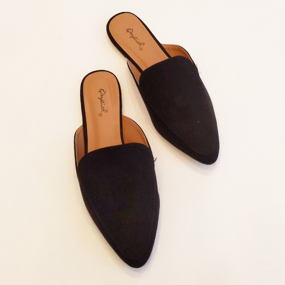 Qupid Shoes - Qupid black loafers slides size 5.5 new